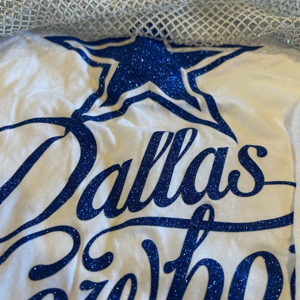 Dallas Cowboys White Mesh Star Jersey Top - Picture 2 of 3